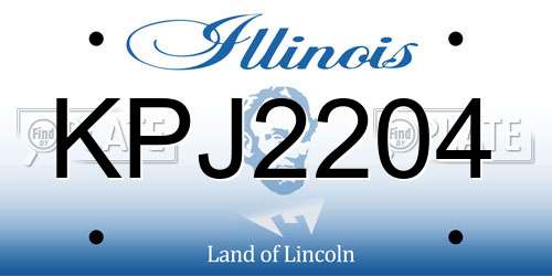 KPJ2204 Illinois License Plate