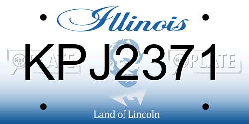 KPJ2371 Illinois License Plate