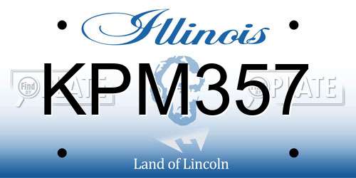 KPM357 Illinois License Plate