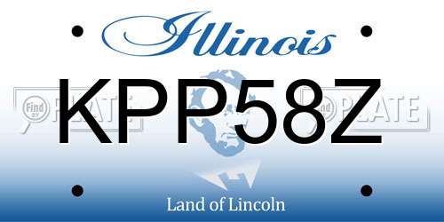 KPP58Z Illinois License Plate