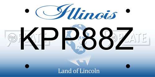 KPP88Z Illinois License Plate