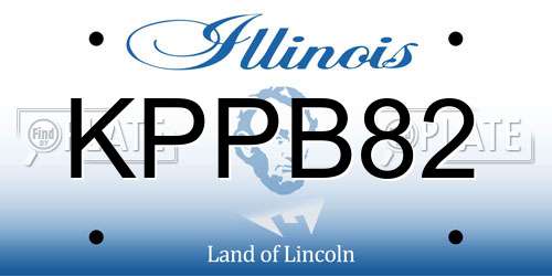 KPPB82 Illinois License Plate