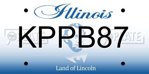 KPPB87 Illinois License Plate