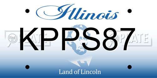 KPPS87 Illinois License Plate