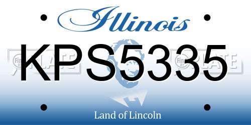 KPS5335 Illinois License Plate