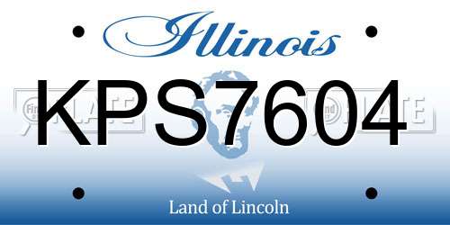 KPS7604 Illinois License Plate