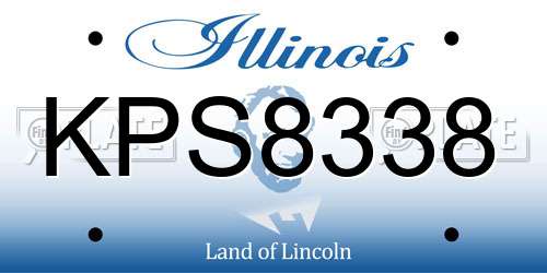KPS8338 Illinois License Plate