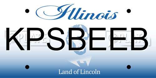 KPSBEEB Illinois License Plate