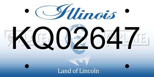 KQ02647 Illinois License Plate