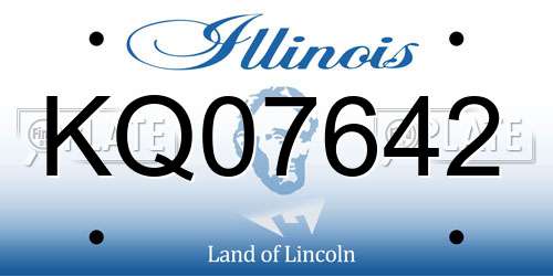 KQ07642 Illinois License Plate