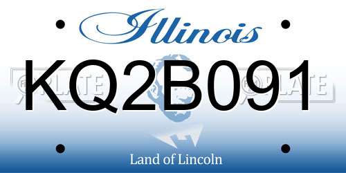KQ2B091 Illinois License Plate
