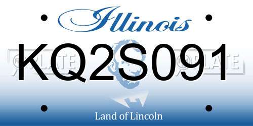 KQ2S091 Illinois License Plate