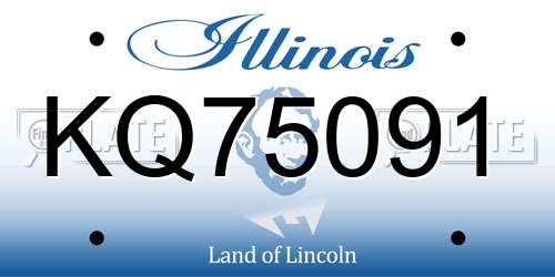 KQ75091 Illinois License Plate