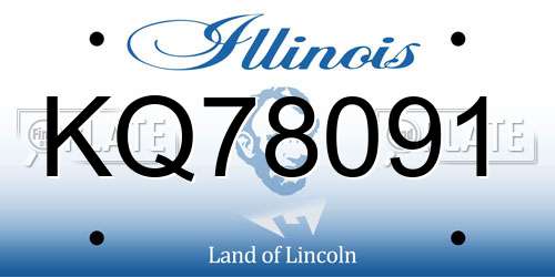 KQ78091 Illinois License Plate