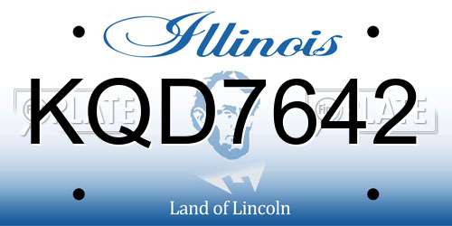 KQD7642 Illinois License Plate