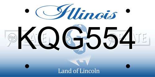 KQG554 Illinois License Plate