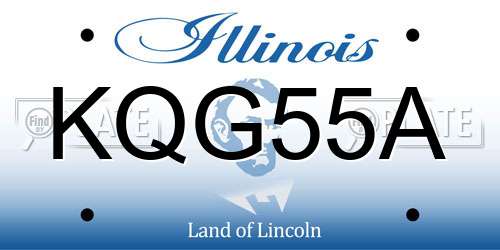 KQG55A Illinois License Plate