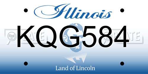 KQG584 Illinois License Plate