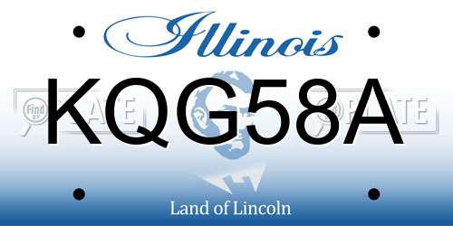 KQG58A Illinois License Plate