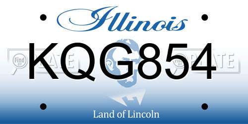 KQG854 Illinois License Plate