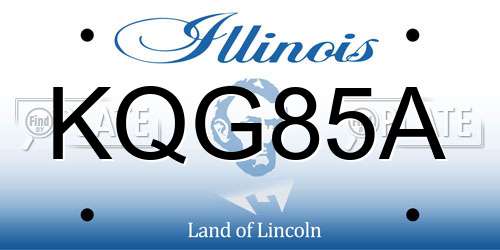 KQG85A Illinois License Plate