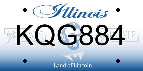 KQG884 Illinois License Plate