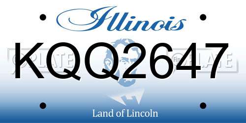 KQQ2647 Illinois License Plate
