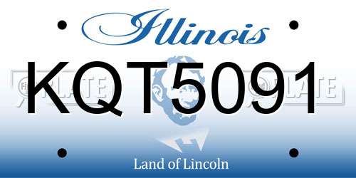 KQT5091 Illinois License Plate