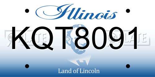KQT8091 Illinois License Plate