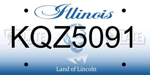 KQZ5091 Illinois License Plate