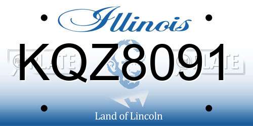 KQZ8091 Illinois License Plate