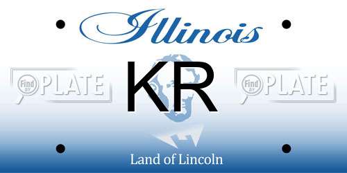 KR Illinois License Plate