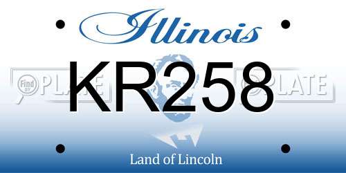 KR258 Illinois License Plate