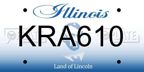 KRA610 Illinois License Plate