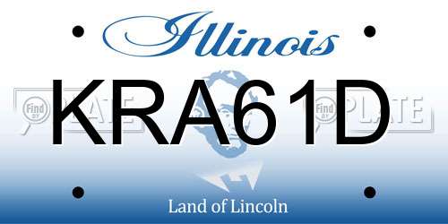 KRA61D Illinois License Plate