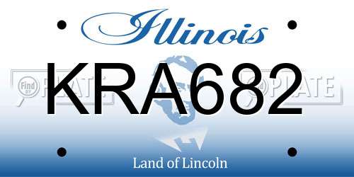 KRA682 Illinois License Plate