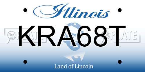 KRA68T Illinois License Plate