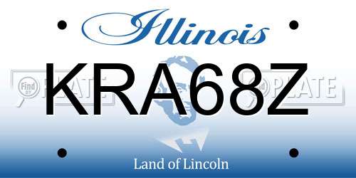 KRA68Z Illinois License Plate