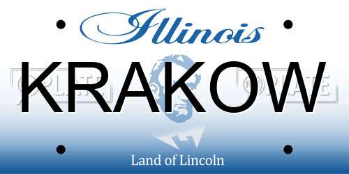KRAKOW Illinois License Plate