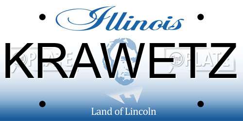KRAWETZ Illinois License Plate