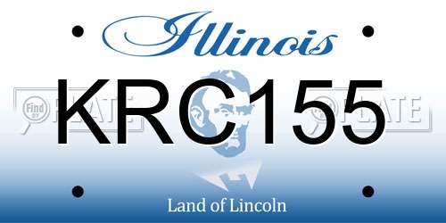 KRC155 Illinois License Plate