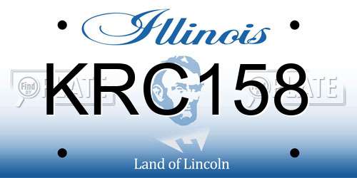 KRC158 Illinois License Plate