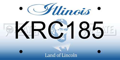 KRC185 Illinois License Plate