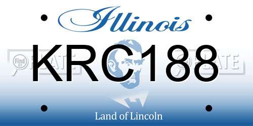 KRC188 Illinois License Plate