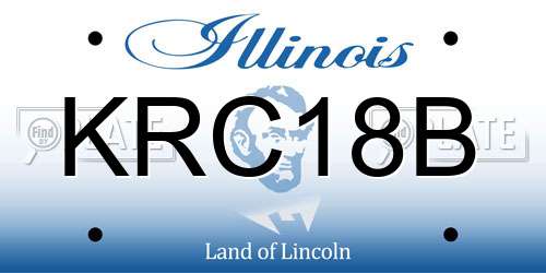 KRC18B Illinois License Plate