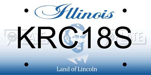 KRC18S Illinois License Plate