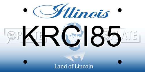 KRCI85 Illinois License Plate