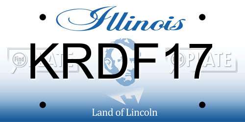 KRDF17 Illinois License Plate
