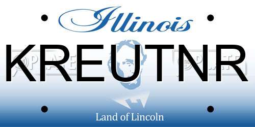 KREUTNR Illinois License Plate