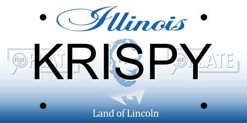 KRISPY Illinois License Plate